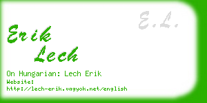 erik lech business card